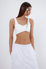 KYRIA Beyaz Crop Top