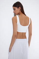 KYRIA Beyaz Crop Top