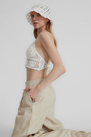 AVENA Örgü Bağlamalı Crop Top