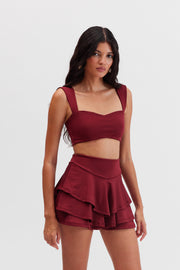 ASTER Bordo Crop Top