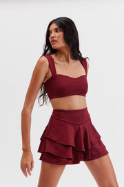 ASTER Bordo Crop Top