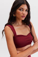 ASTER Bordo Crop Top