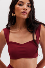 ASTER Bordo Crop Top