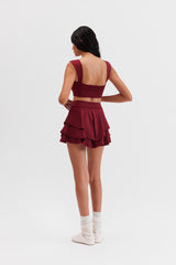 ASTER Bordo Crop Top