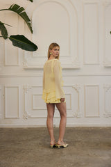 SORELLA Şifon Bluz | Butter Yellow