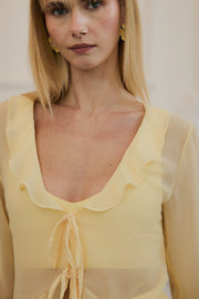 SORELLA Şifon Bluz | Butter Yellow