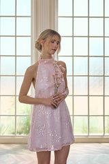 Sorbe Payetli Elbise | Pembe