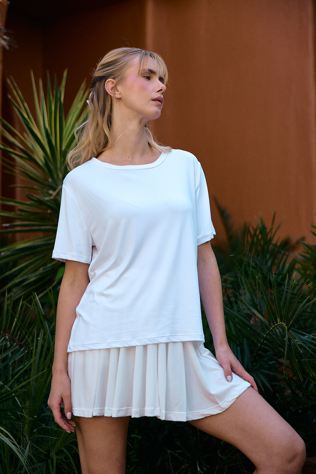 LACASA Dökümlü T-shirt | Beyaz