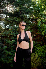 TAMARA Sırtı Açık Crop Top | Siyah