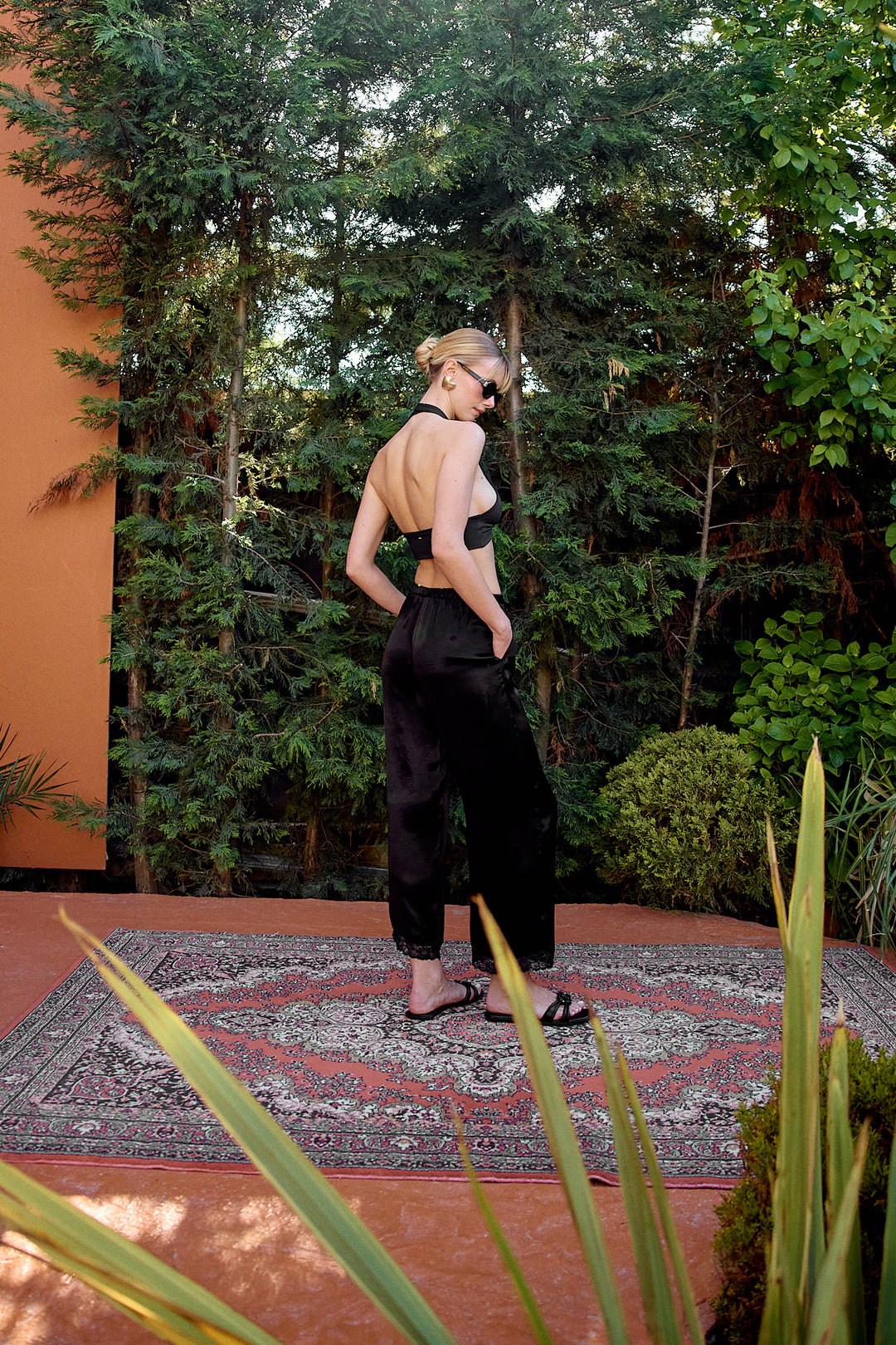 MONO Dantel Detaylı Pantolon | Siyah