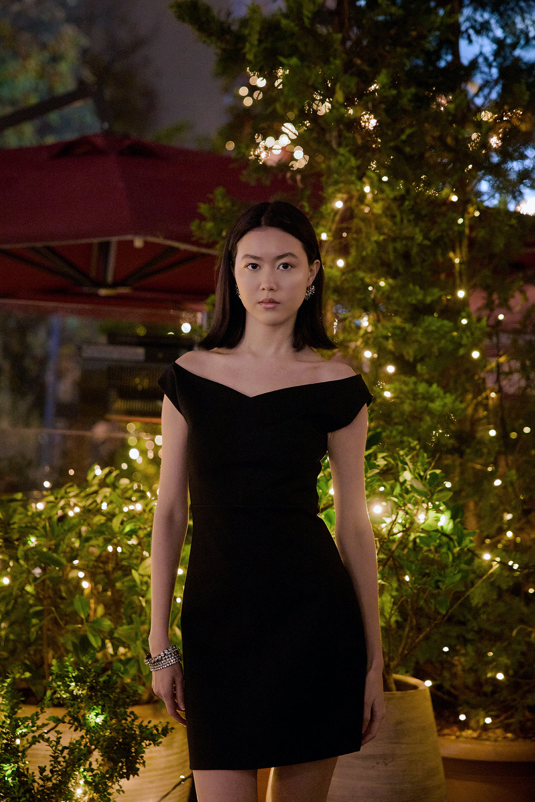 LOLY Omzu Açık Elbise