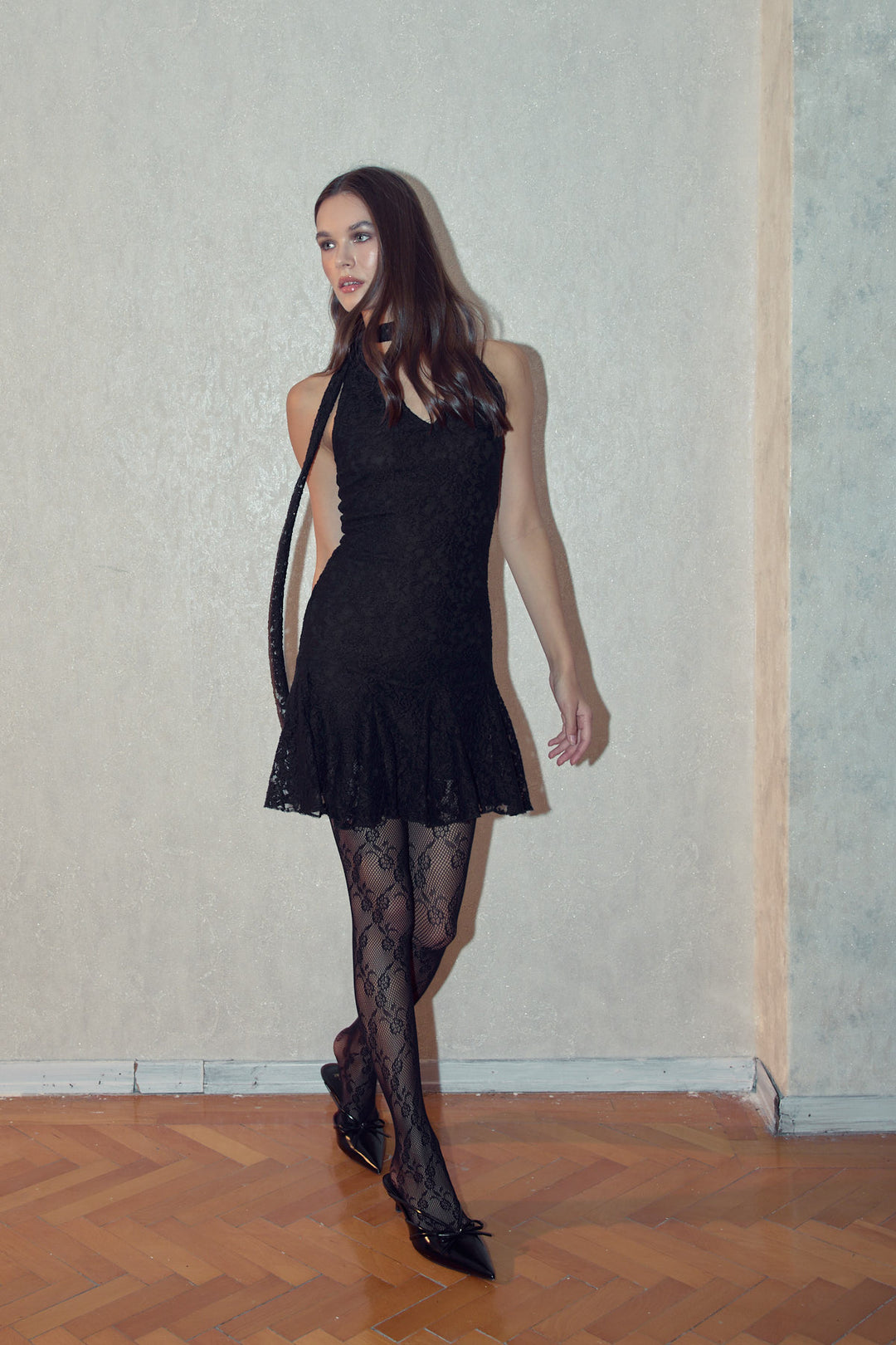 BALLET Dantelli Elbise | Siyah