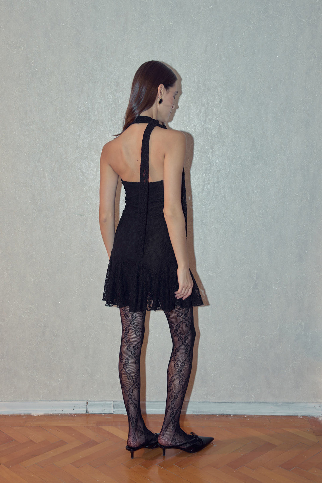 BALLET Dantelli Elbise | Siyah