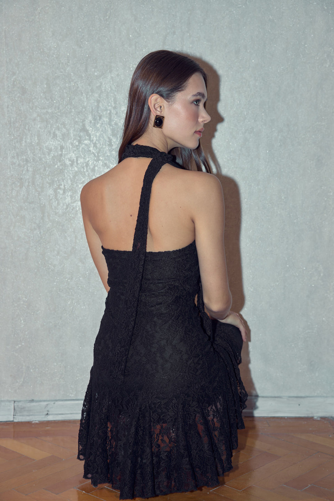 BALLET Dantelli Elbise | Siyah