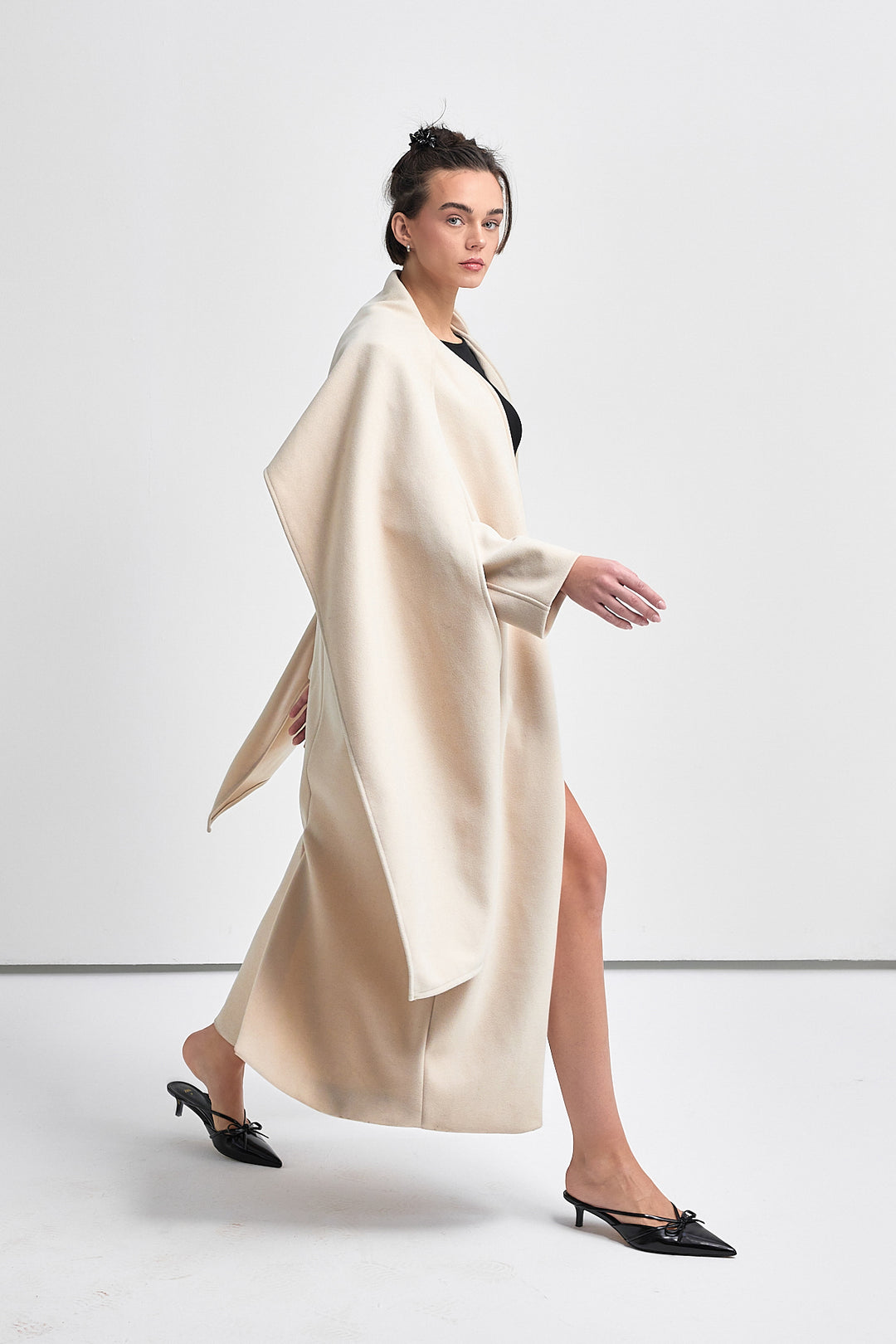 KOSTA Atkılı Kaşe Kaban | Bej