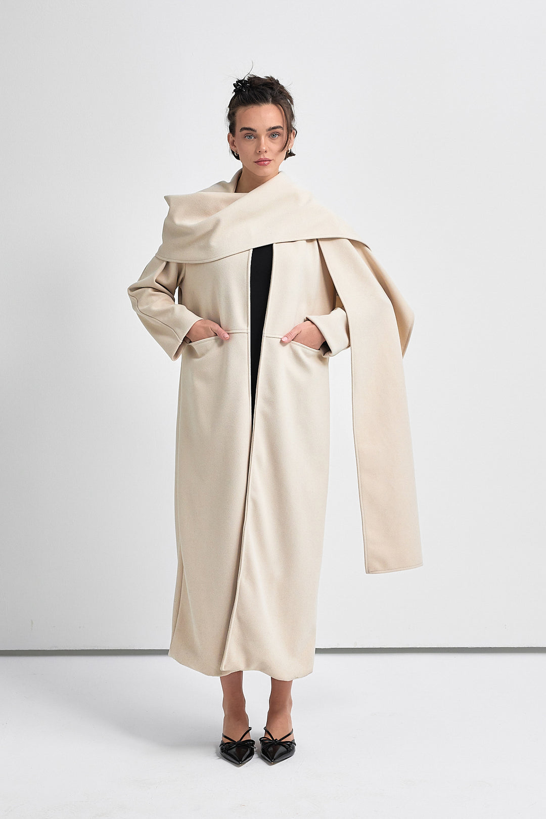 KOSTA Atkılı Kaşe Kaban | Bej