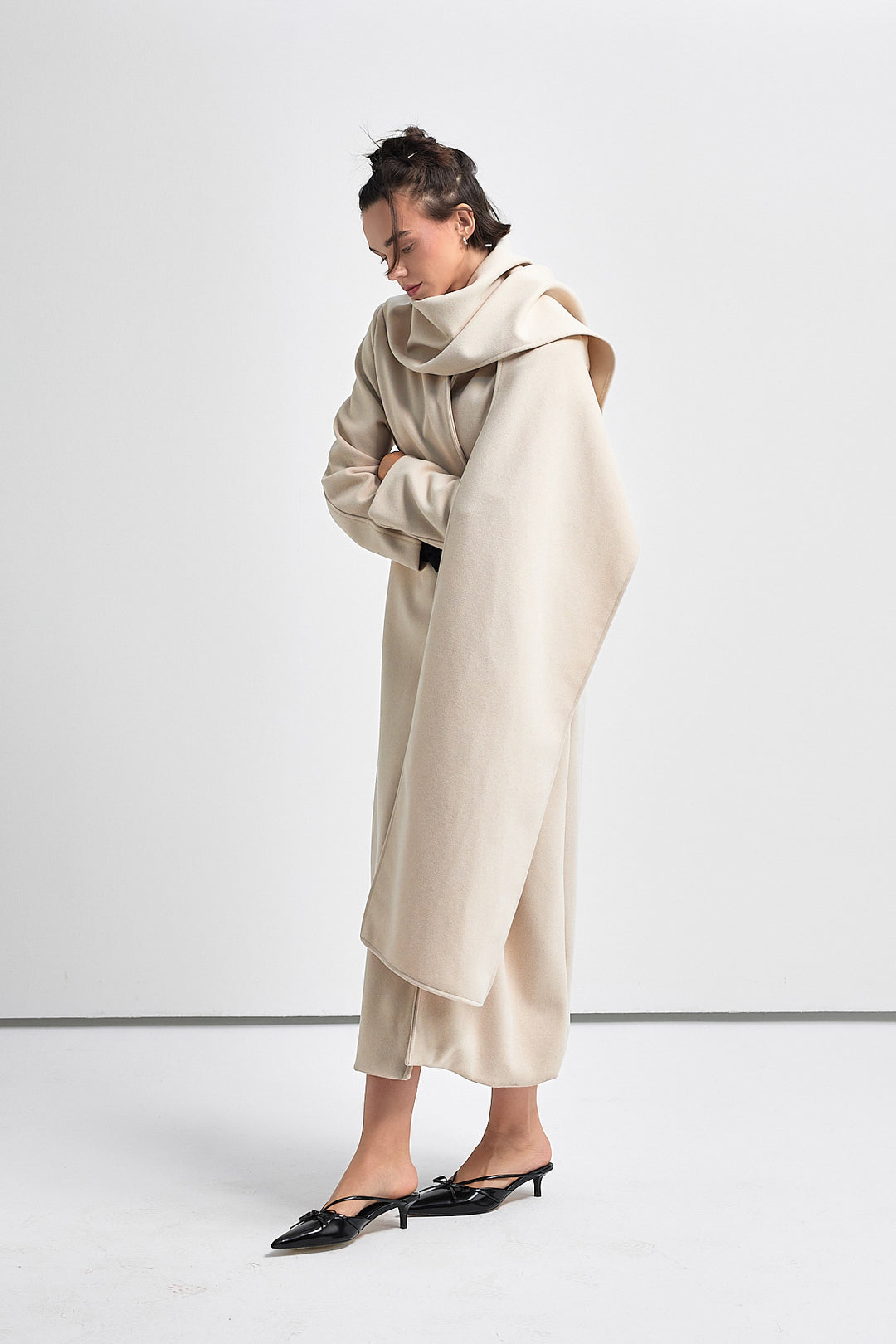 KOSTA Atkılı Kaşe Kaban | Bej