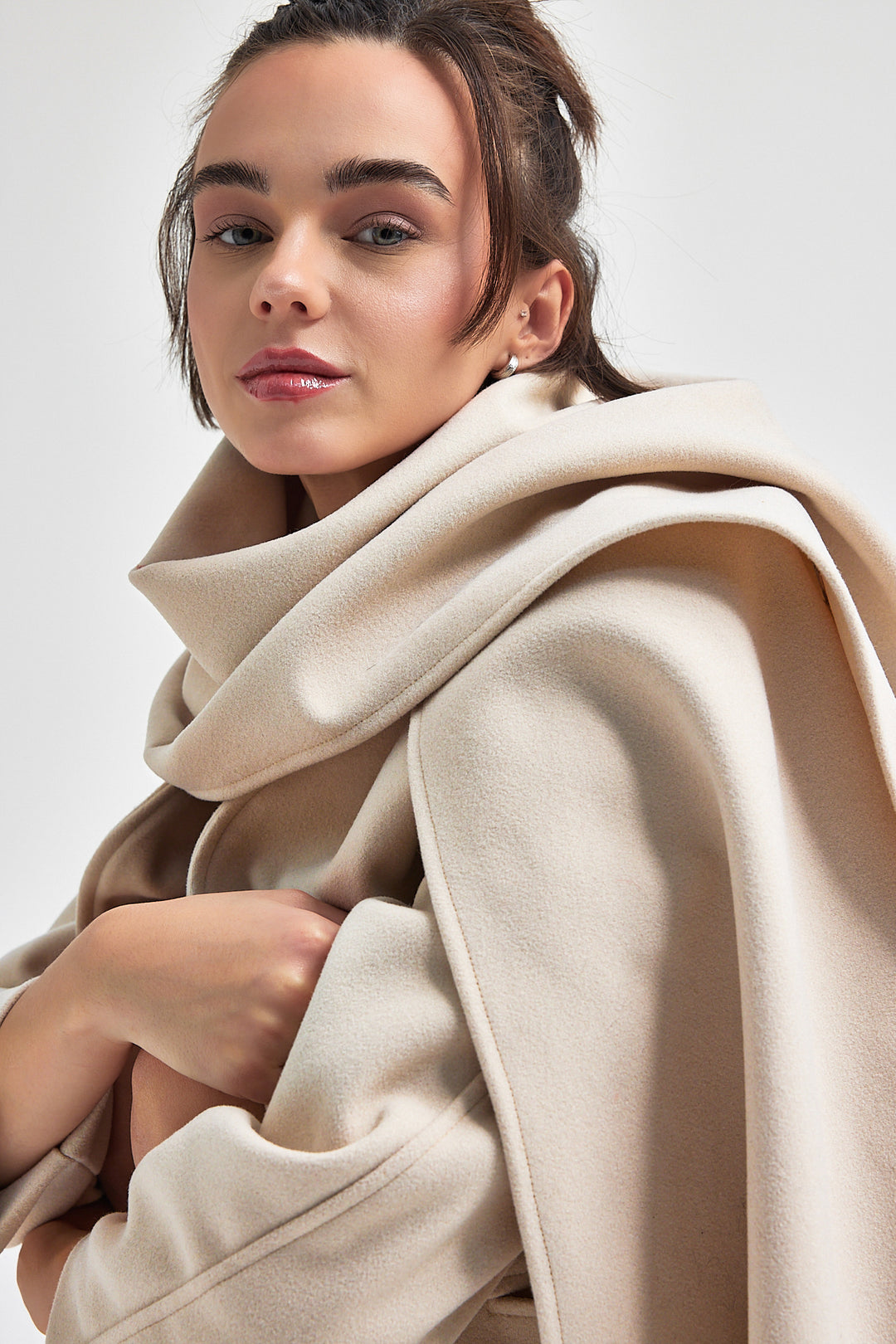 KOSTA Atkılı Kaşe Kaban | Bej