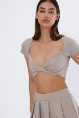 CARISSA Bej Crop Top