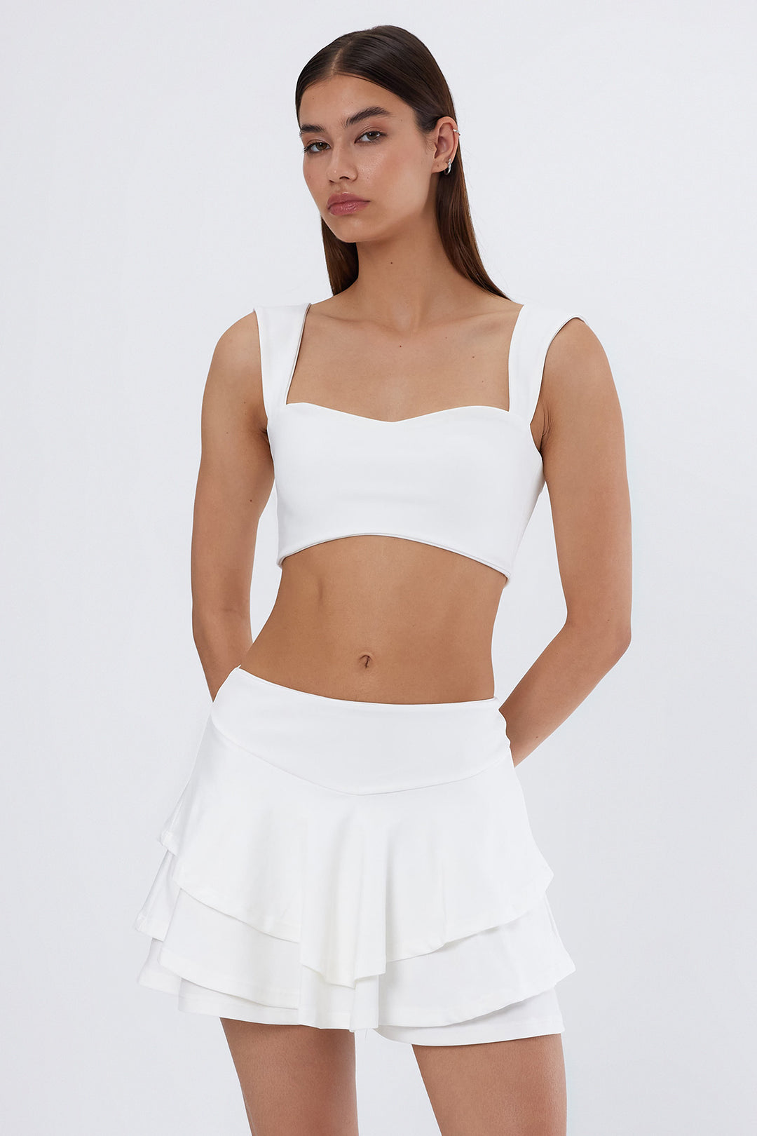 ASTER Beyaz Crop Top