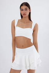 ASTER Beyaz Crop Top