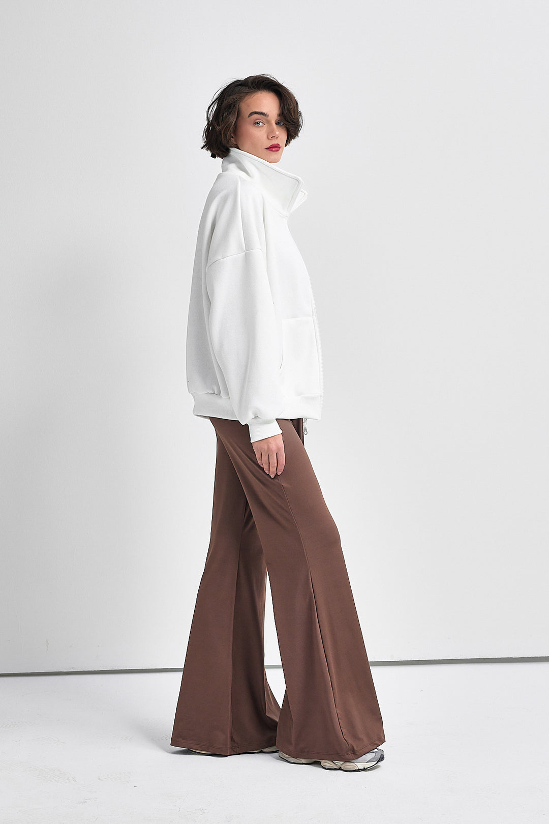 KAPRI Beyaz Oversize Sweatshirt