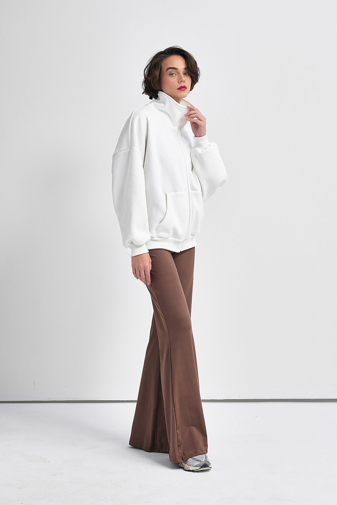 KAPRI Beyaz Oversize Sweatshirt