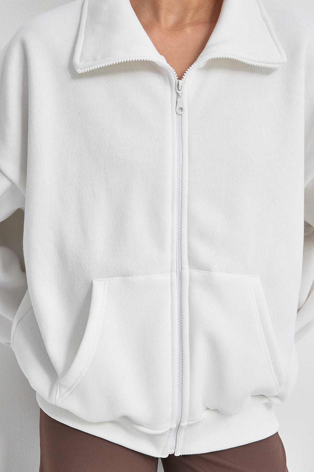 KAPRI Beyaz Oversize Sweatshirt