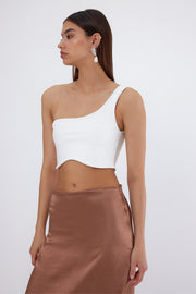 CALLIE Beyaz Crop Top