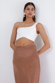 CALLIE Beyaz Crop Top