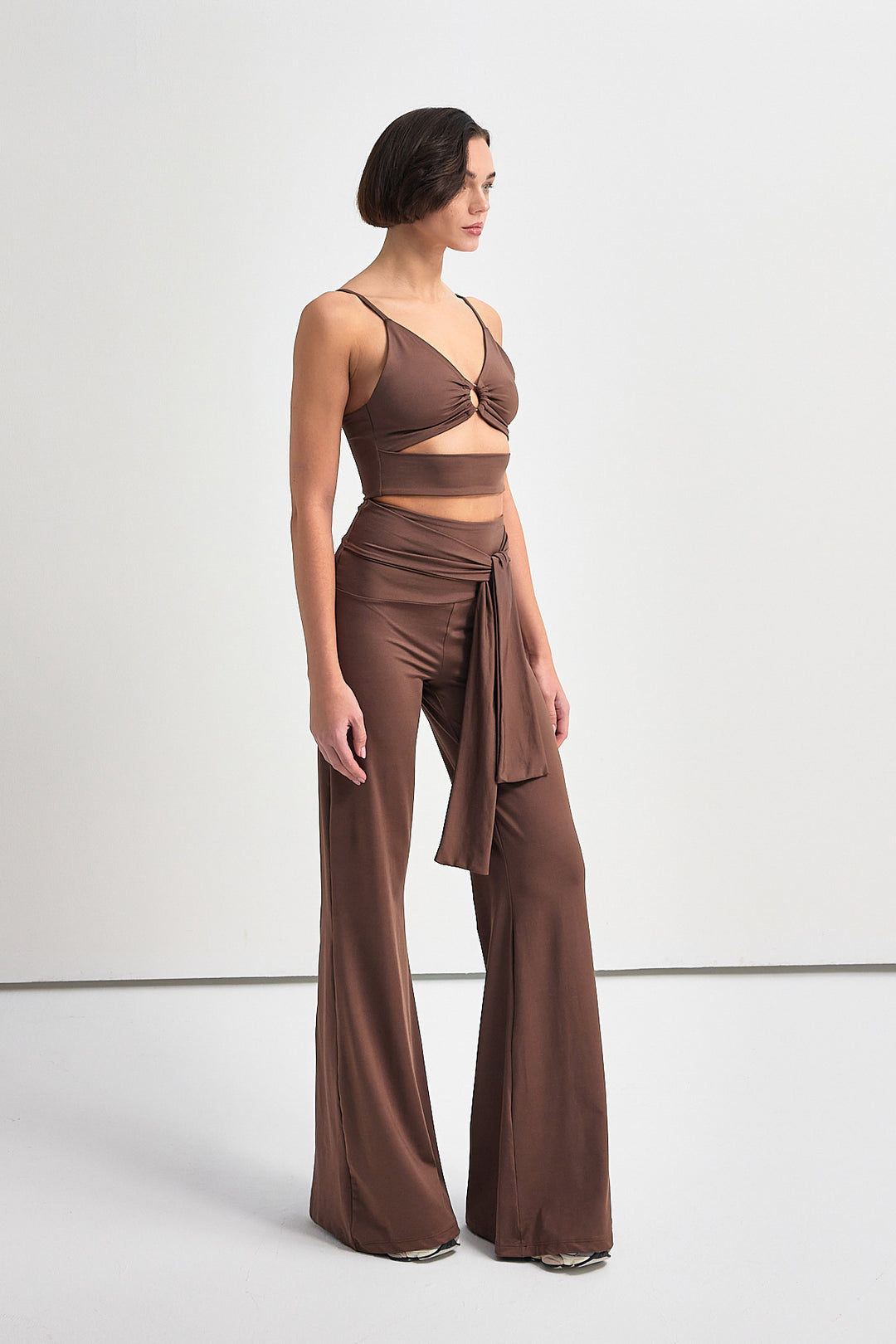 RIVA Bağlama Detaylı Bol Paça Tayt