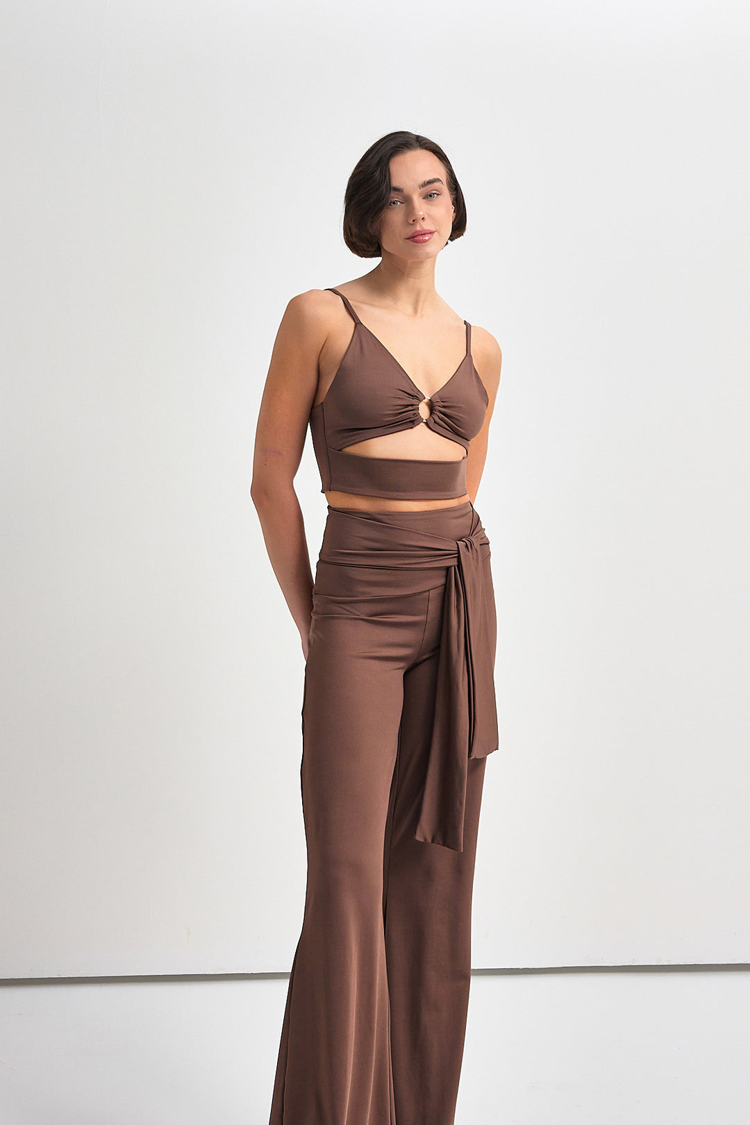 RIVA Bağlama Detaylı Bol Paça Tayt