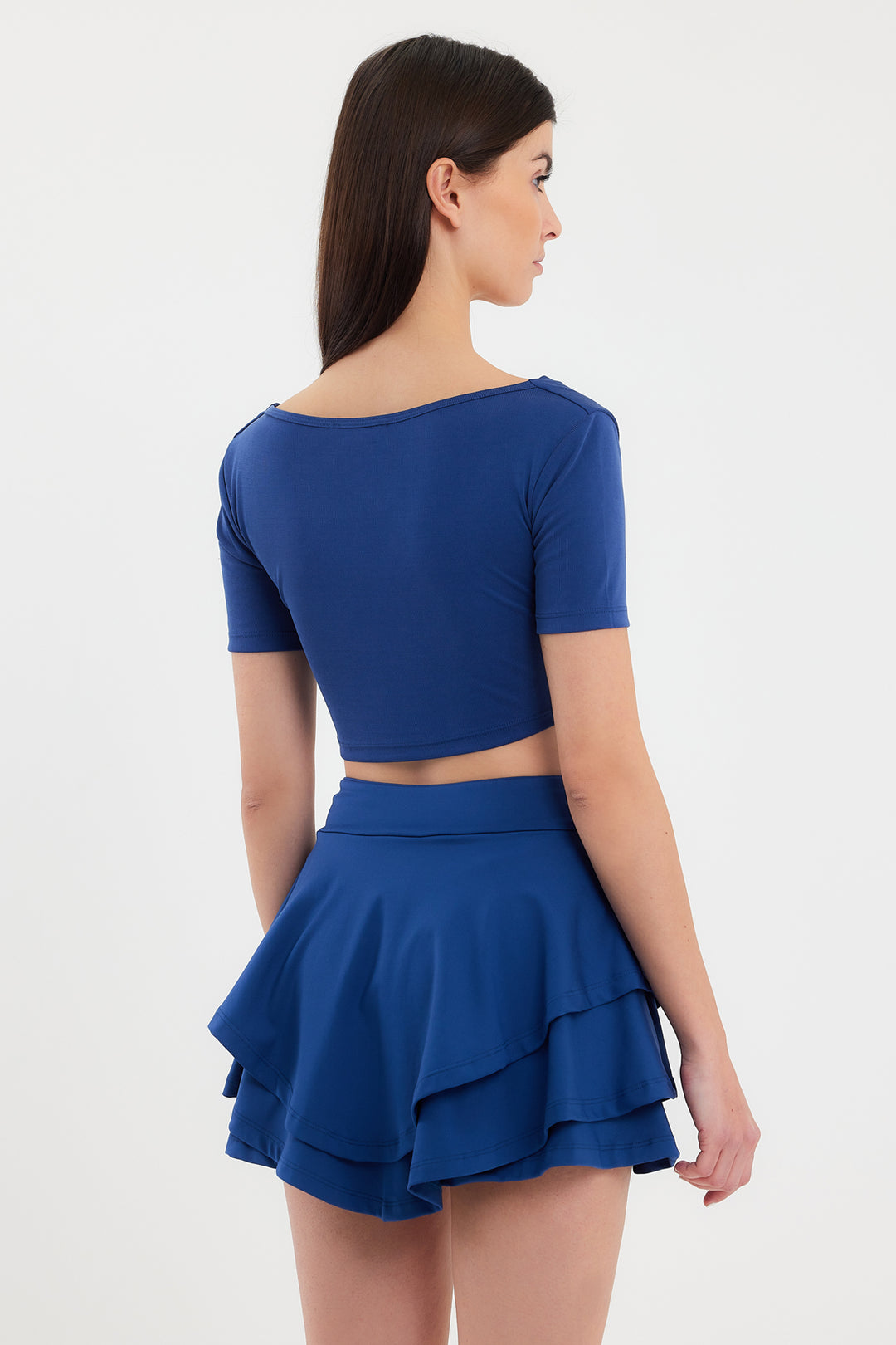 EVA Mavi Önü Düğümlü T-shirt