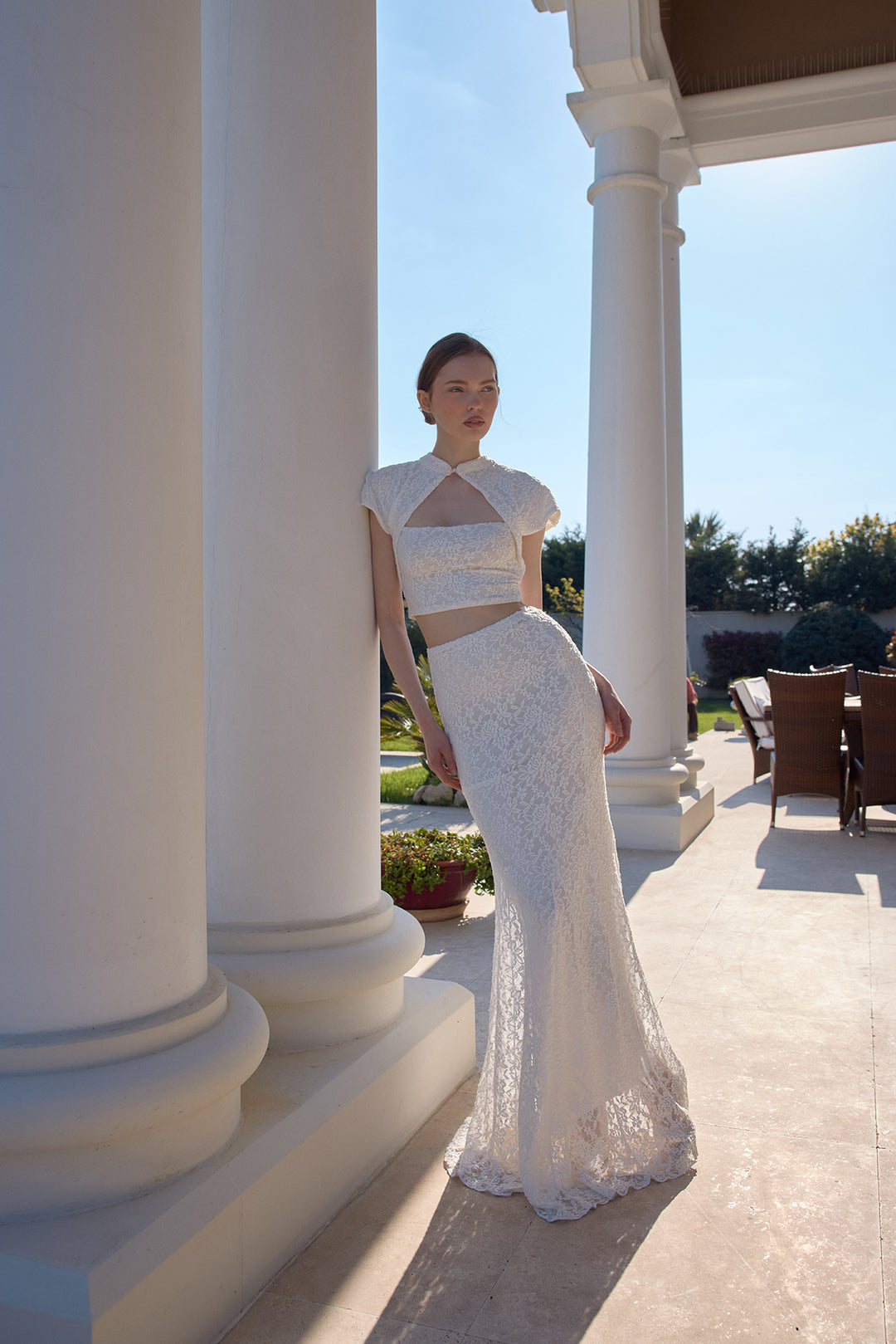 OPERA Dantelli Maxi Etek | Ekru