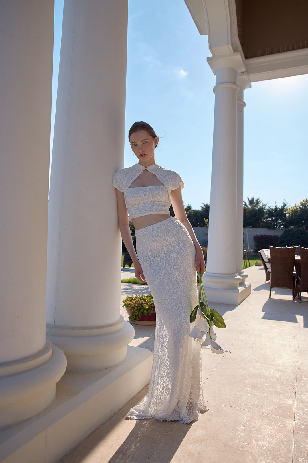 OPERA Dantelli Maxi Etek | Ekru