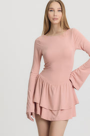 BALERINA Pembe Şortlu Elbise