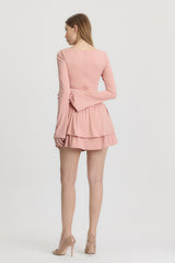 BALERINA Pembe Şortlu Elbise