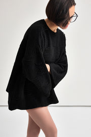 TALYA Siyah Oversize Kazak