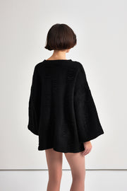 TALYA Siyah Oversize Kazak