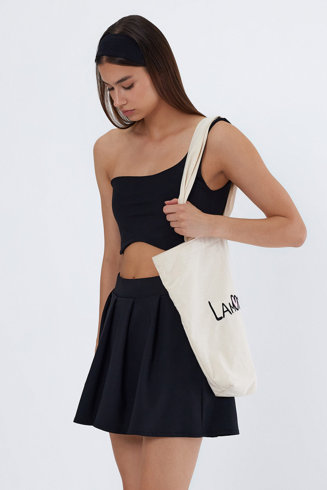 LEDA Siyah Pileli Şort Etek