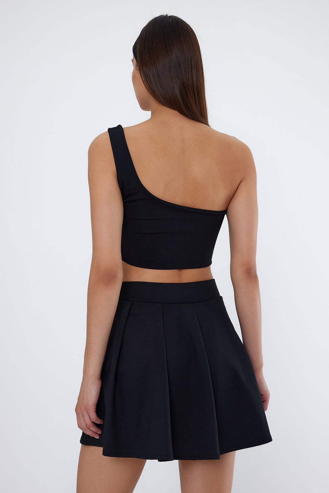 CALLIE Siyah Crop Top