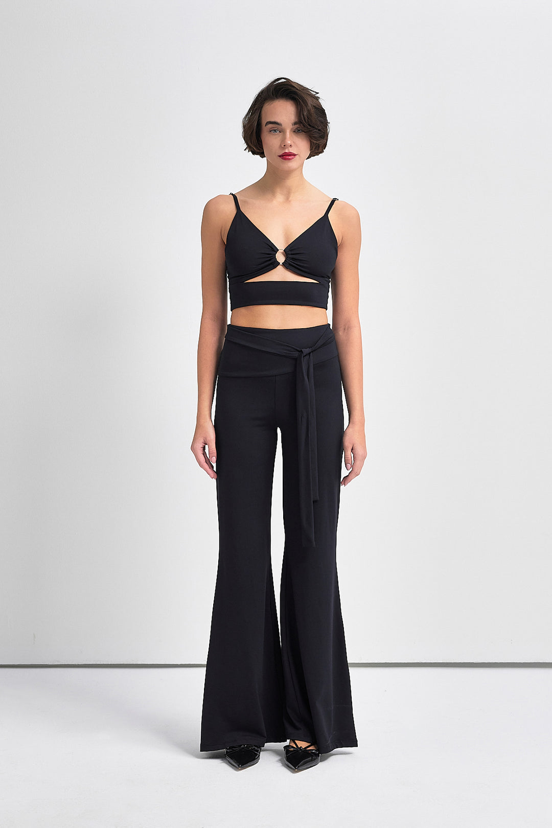 RIVA Bağlama Detaylı Bol Paça Tayt