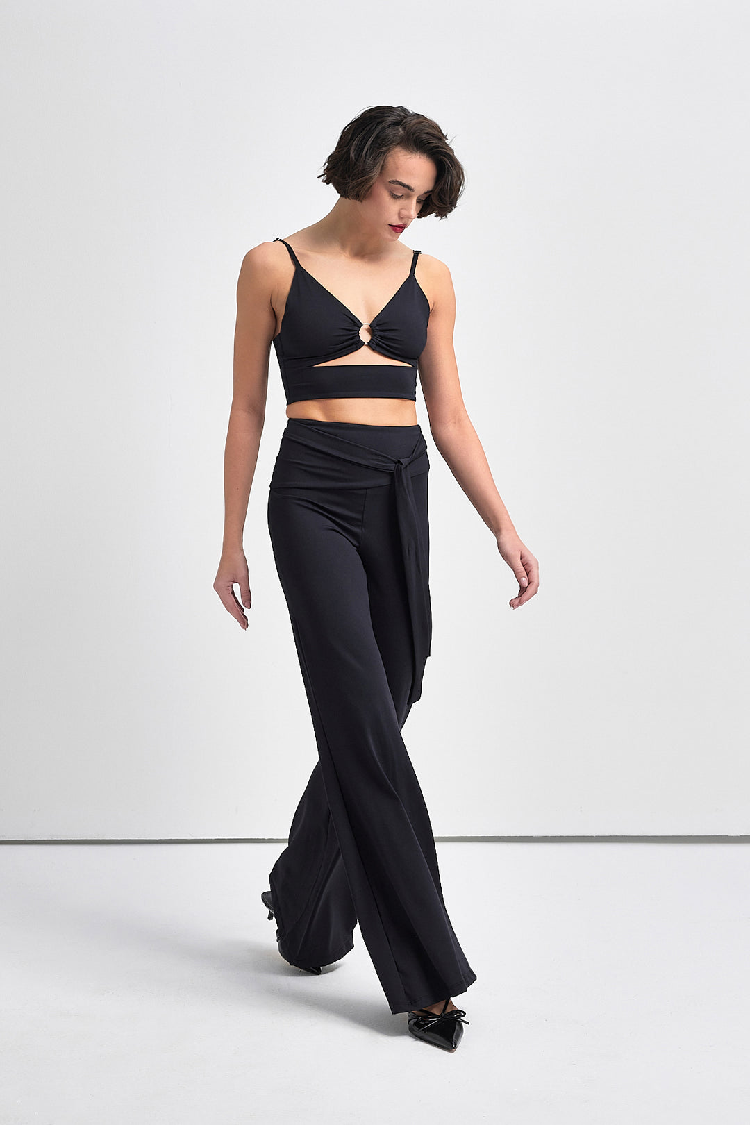 RIVA Bağlama Detaylı Bol Paça Tayt