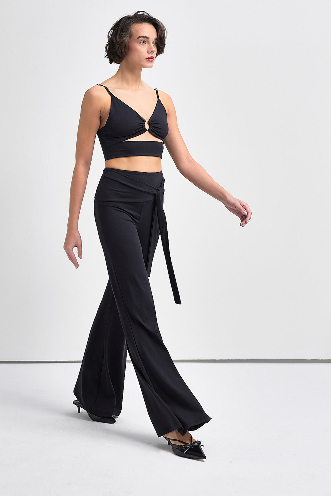 RIVA Bağlama Detaylı Bol Paça Tayt