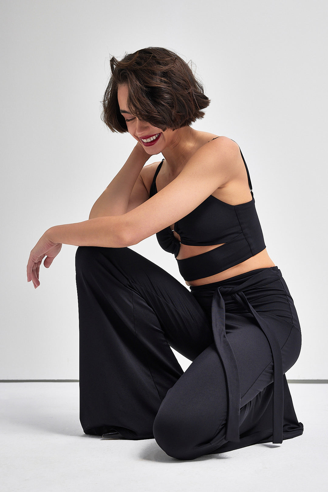 RIVA Bağlama Detaylı Bol Paça Tayt