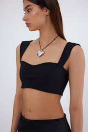 ASTER Siyah Crop Top