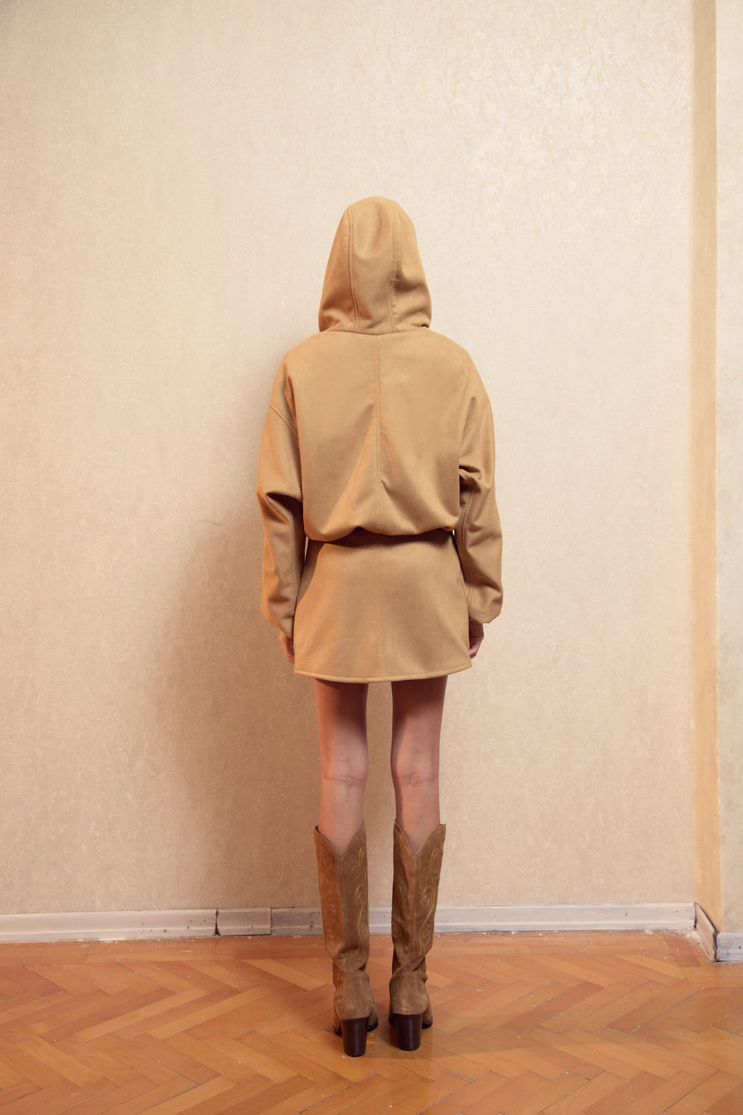 Süet Sweatshirt | Camel