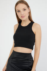 DELICIA Siyah Spor Crop Top