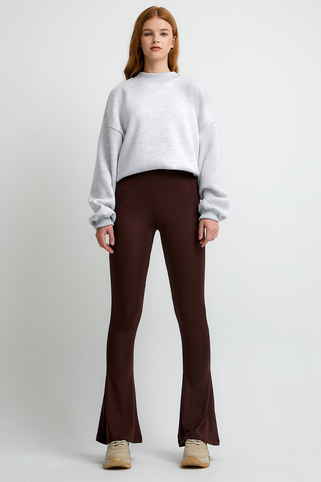 ELPIS Kahverengi İspanyol Paça Tayt