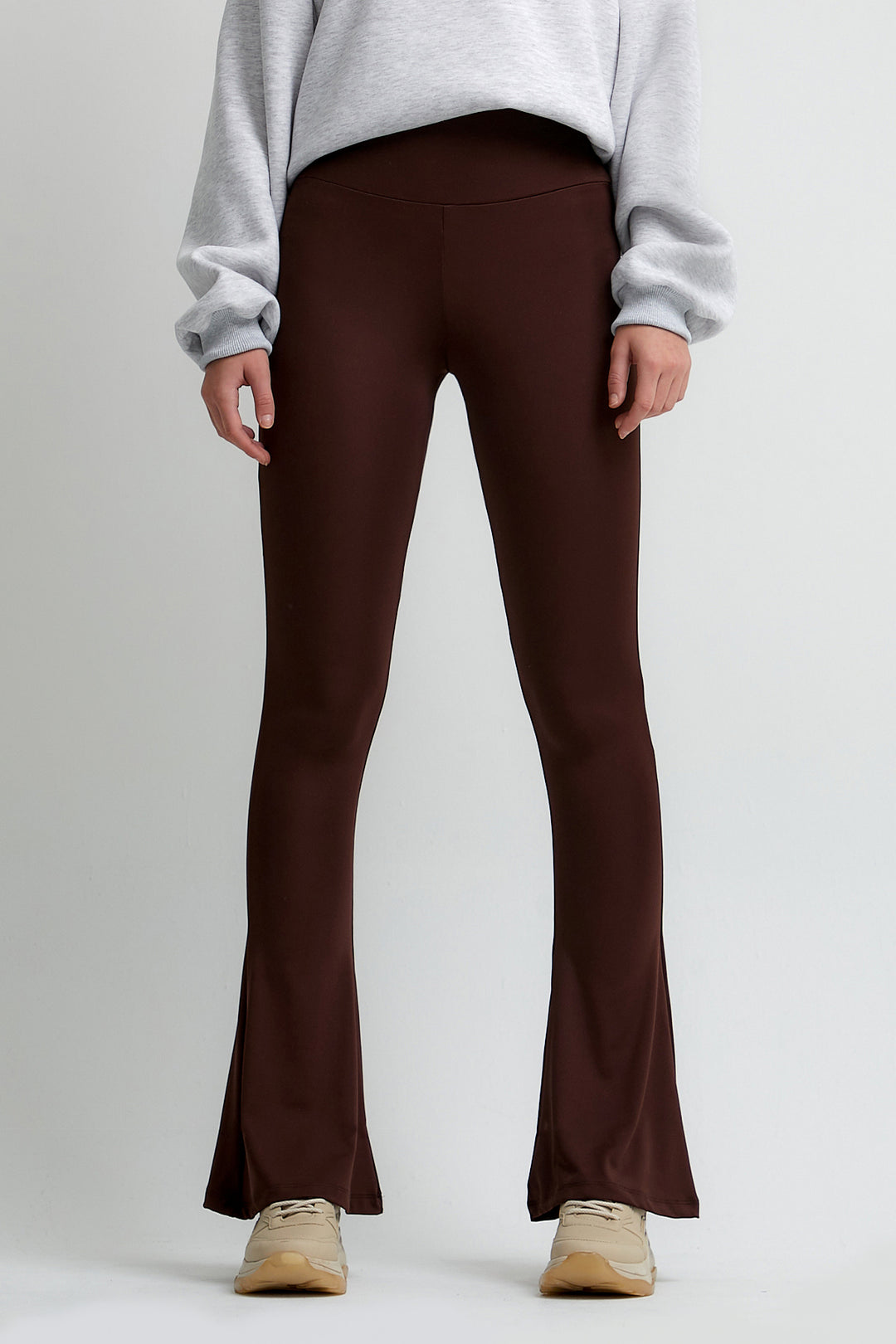 ELPIS Kahverengi İspanyol Paça Tayt